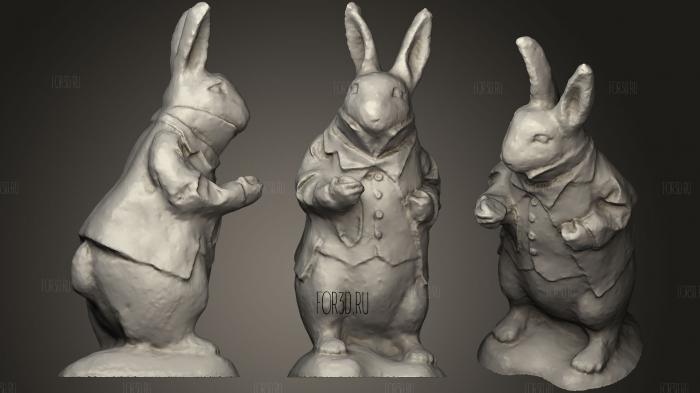 White Rabbit stl model for CNC